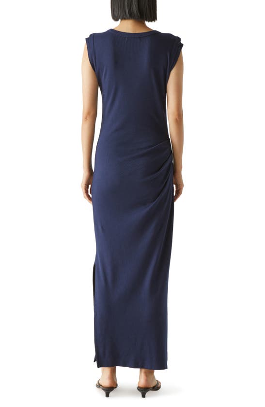 Michael Stars Calliope Power Shoulder Maxi Dress In Nocturnal