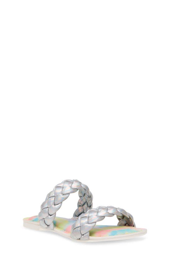 Dolce Vita Kids' Kareena Slide Sandal In Rainbow Multi/ Silver