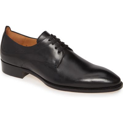Mezlan Archway Plain Toe Derby- Black
