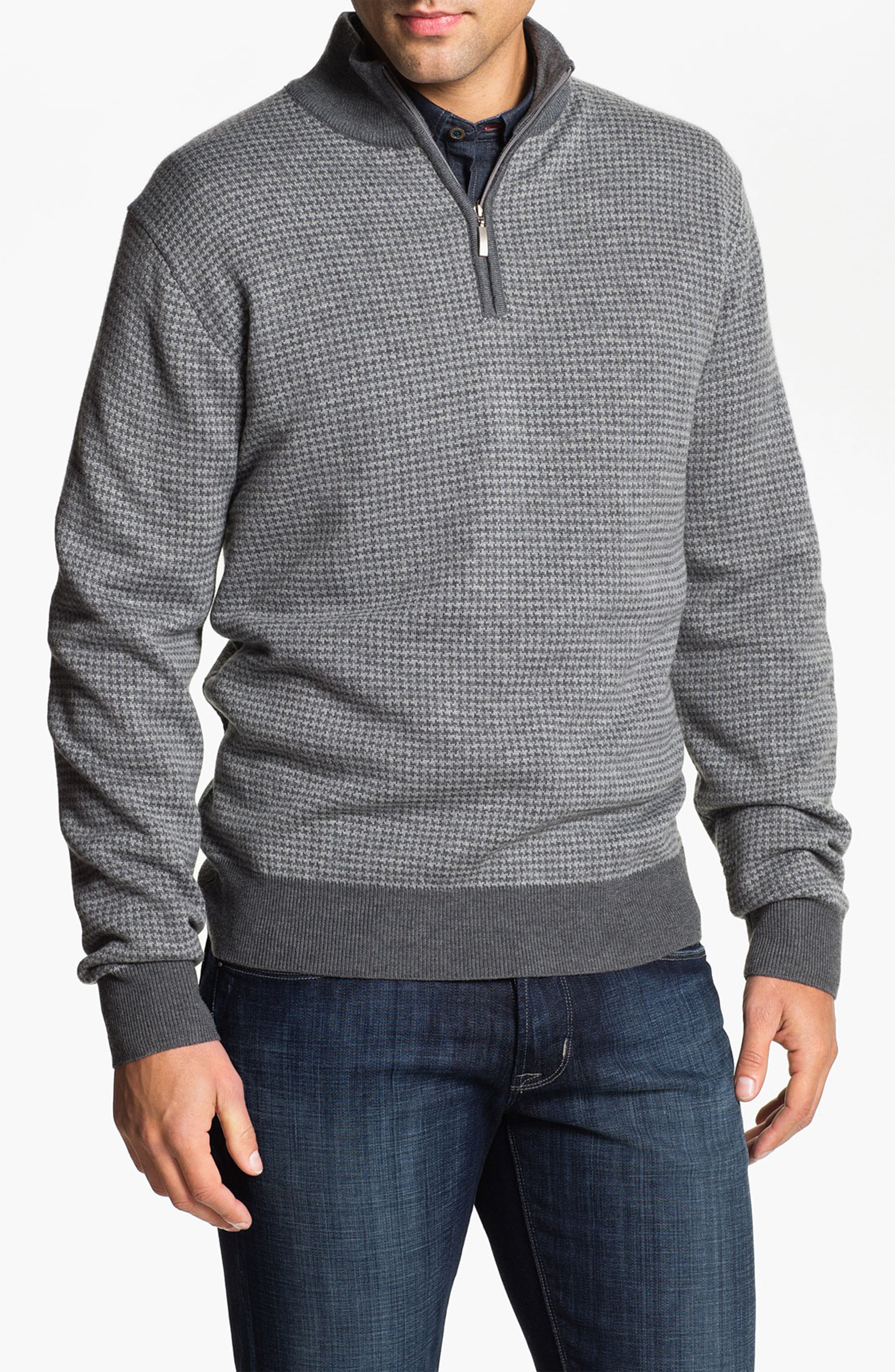 Toscano Merino Quarter Zip Wool Blend Sweater | Nordstrom