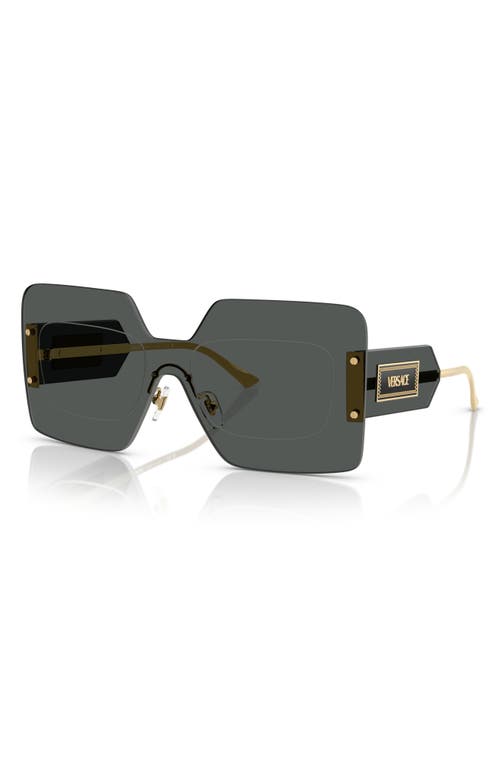 Shop Versace 42mm Square Sunglasses In Dark Grey