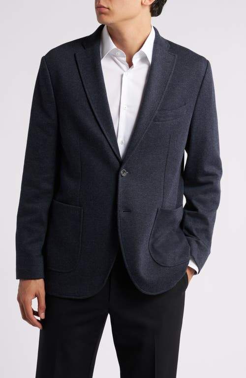 Hart Schaffner Marx Alfi Herringbone Knit Sport Coat In Navy