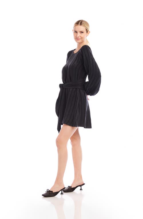 Fifteen Twenty Juno Long Sleeve Minidress In Black