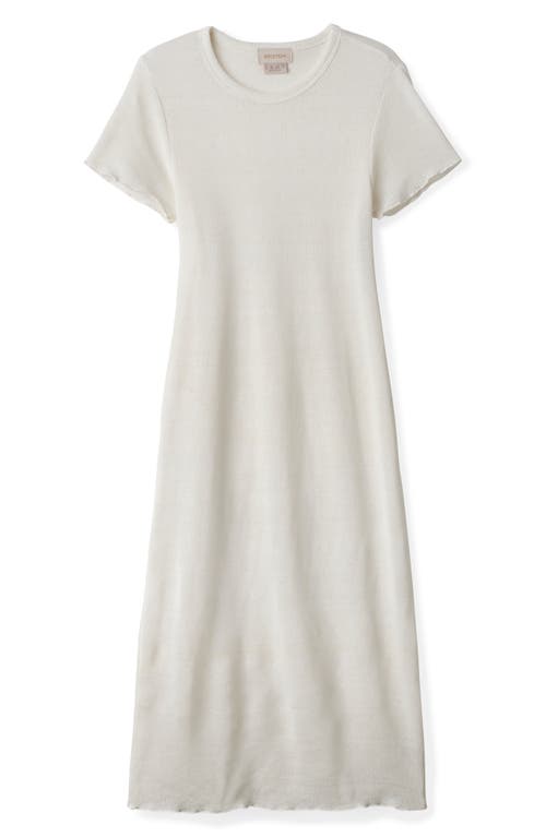 Brixton Semisheer Knit Maxi Dress In Off White