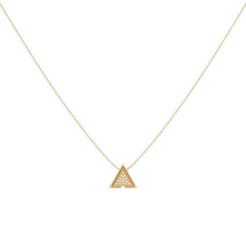 Shop Luvmyjewelry Skyscraper Triangle Sterling Silver Diamond Necklace In 14kt Gold Vermeil On Sterling