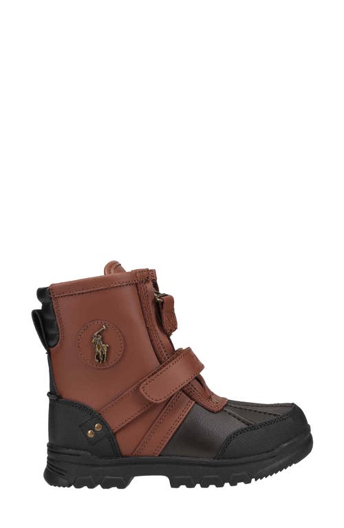 Shop Polo Ralph Lauren Kids' Conquered High Duck Boot In Chocolate/tan