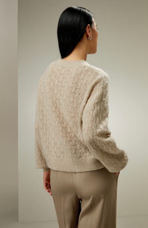 Lilysilk Silk-cashmere Blend Sweater For Women In Beige
