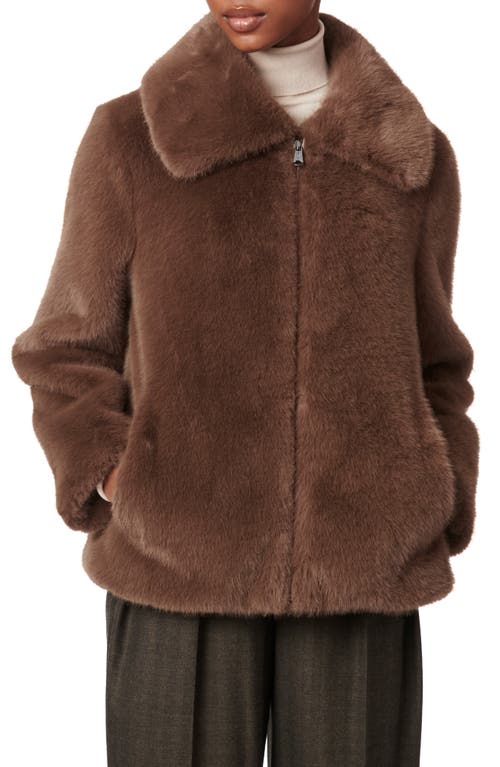 Shop Bernardo Faux Fur Jacket In Brown