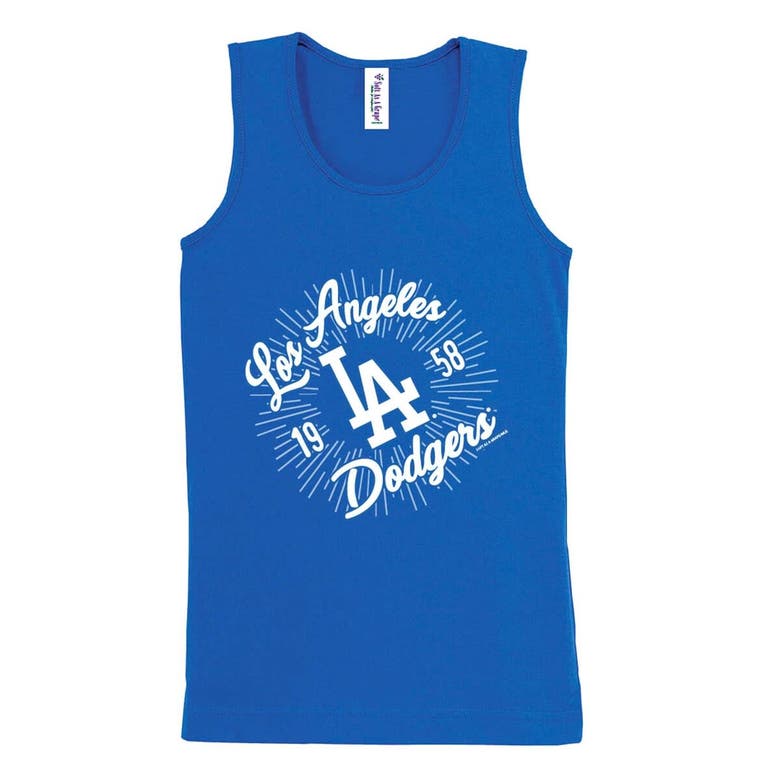 Shop Soft As A Grape Girls Youth  Royal Los Angeles Dodgers Tank Top