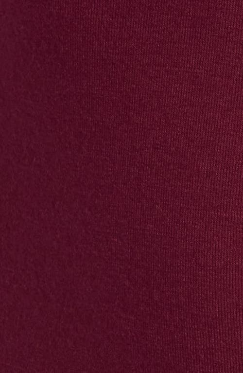 Shop Loveappella Twist Detail Stretch Detail Top In Burgundy