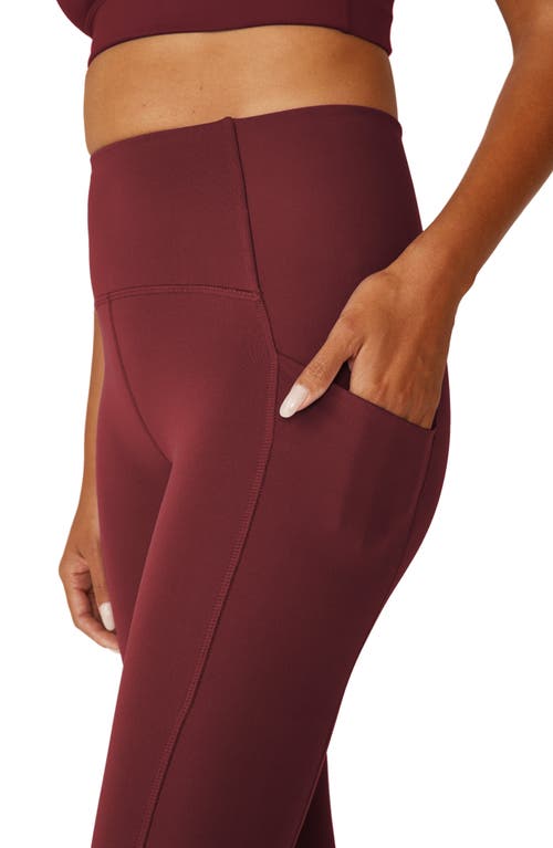 Shop Beyond Yoga Powerbeyond Strive High Waist Pocket Leggings In California Merlot