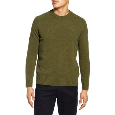Nn07 Ed Donegal 6342 Slim Fit Crewneck Wool Blend Sweater, Green