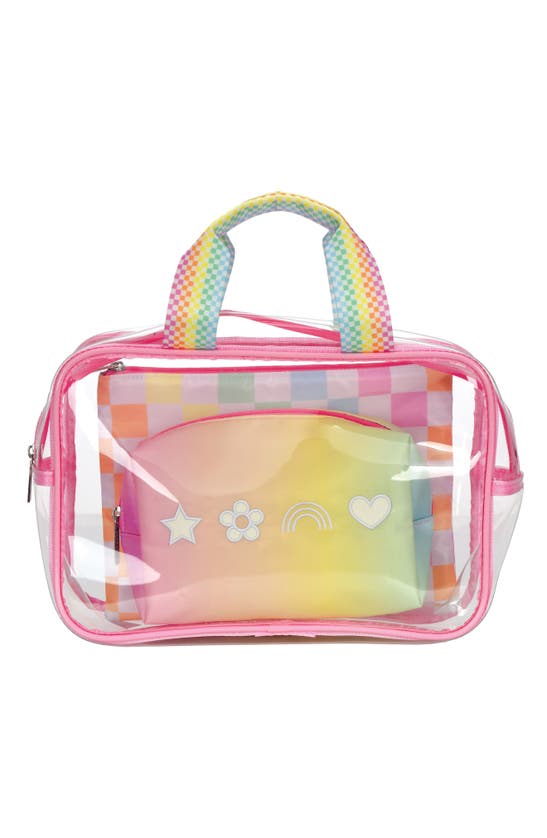 Iscream Kids' Ombré Cosmetic Bag Set In Pink Multi