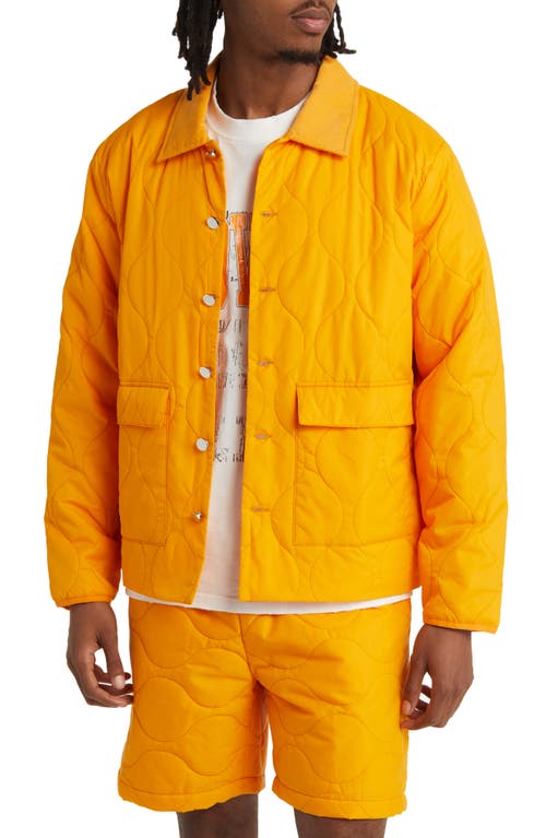 Renowned Quilted Military Jacket in Yellow