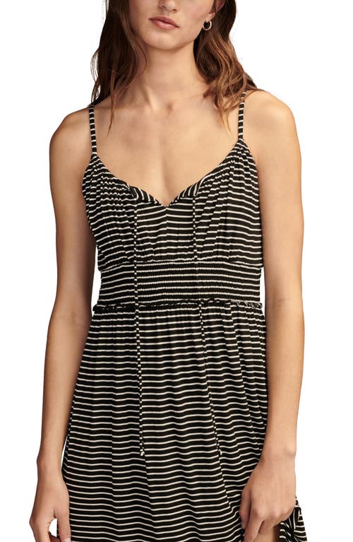 Shop Lucky Brand Stripe Sandwash Tank Maxi Dress In Black Stripe