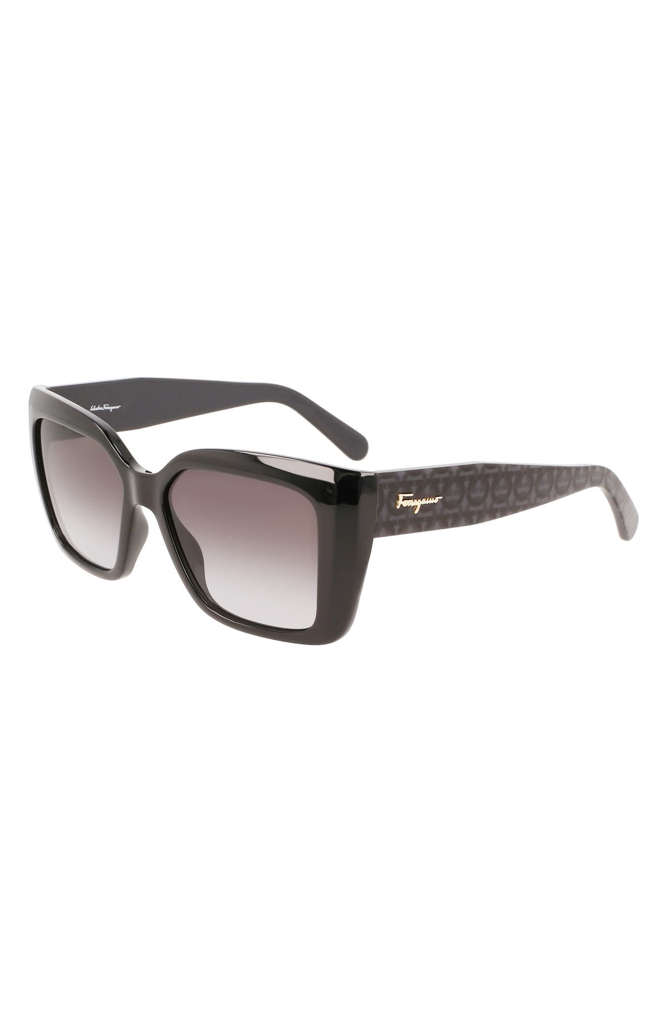 Ferragamo Monochrome Rectangle Plastic Sunglasses - Bergdorf Goodman