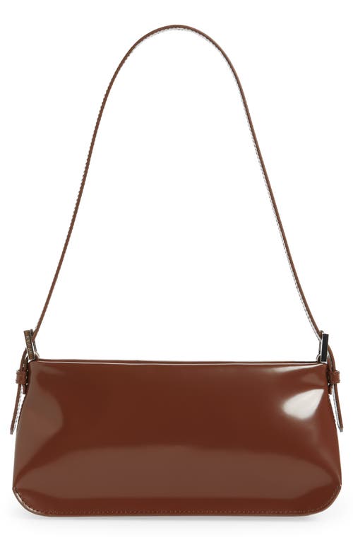 By Far Dulce Patent Leather Shoulder Bag in Sequoia