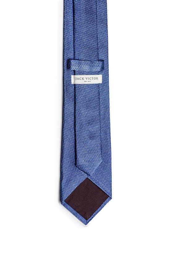 Shop Jack Victor Weredale Chevron Silk Tie In Blue