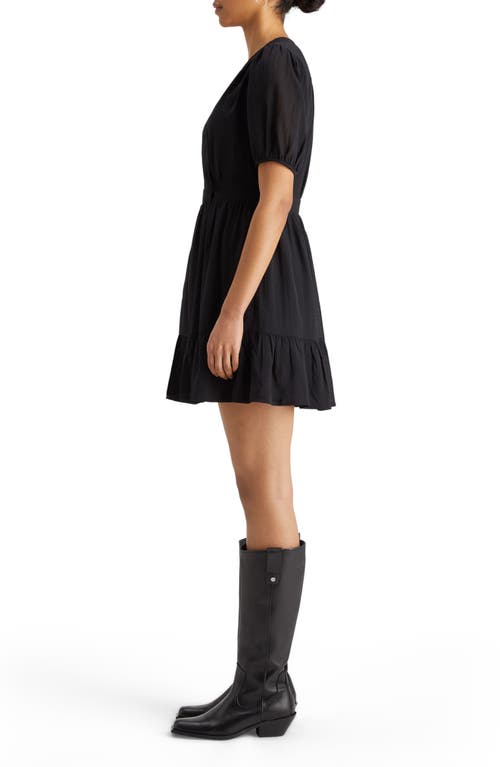 Shop Scotch & Soda Wrap Front Minidress In Evening Black