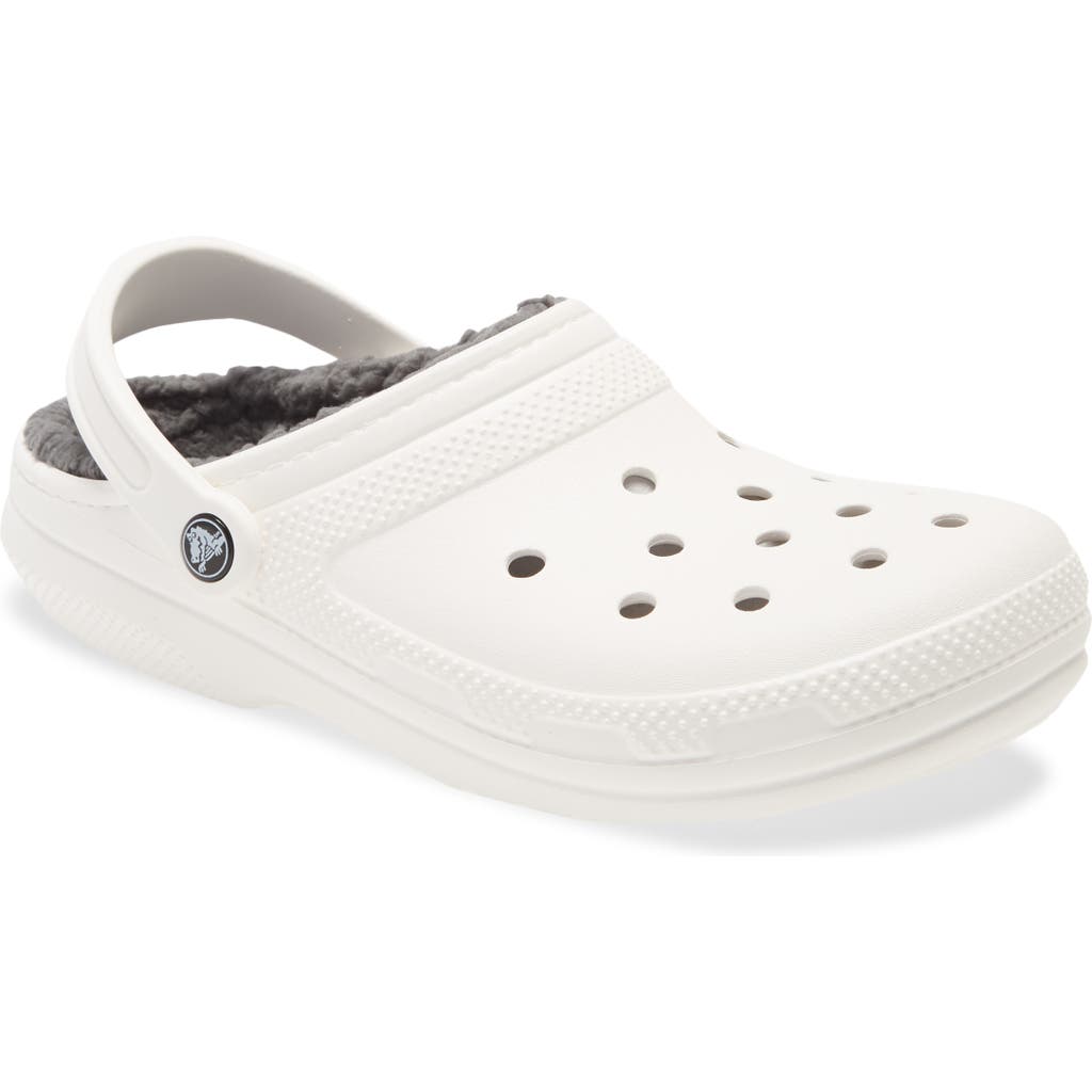 Crocs ™ Classic Lined Slipper In White/grey