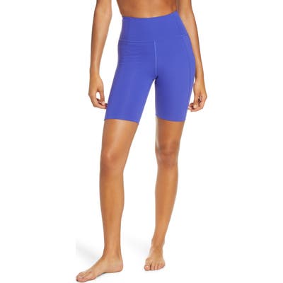 Girlfriend Collective High Waist Bike Shorts, Blue