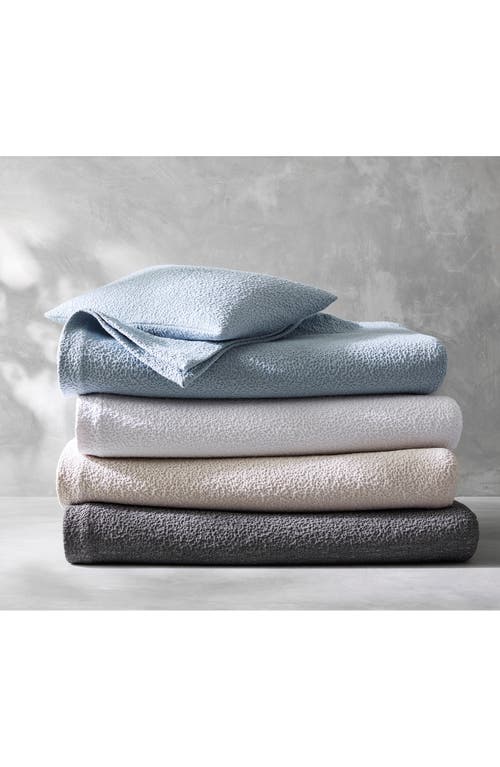 Matouk Malibu Coverlet In Hazy Blue