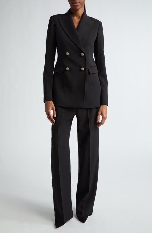 Shop St John St. John Collection Crystal Button Stretch Cady Blazer In Black