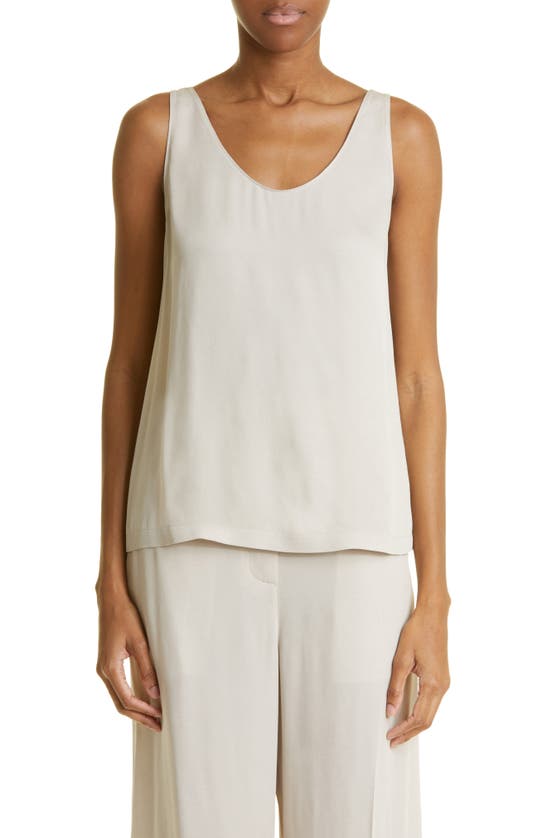 Shop Fabiana Filippi Scoop Neck Tank In Dune
