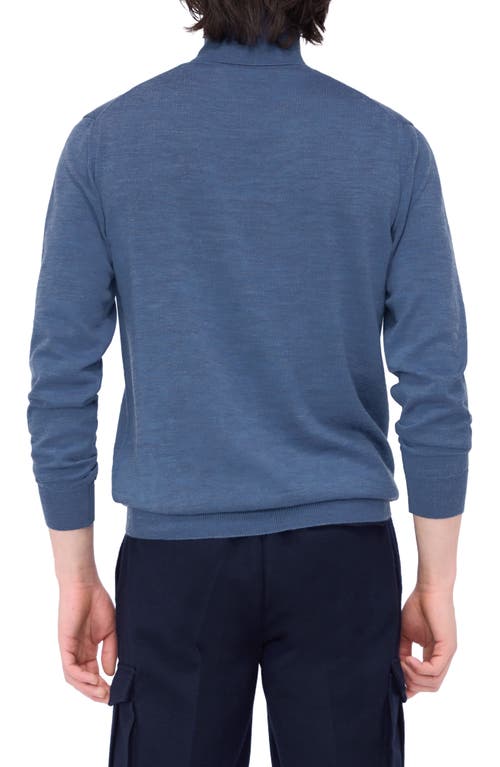 Bugatchi Men's Premium Merino Wool Turtleneck Sweater In Denim