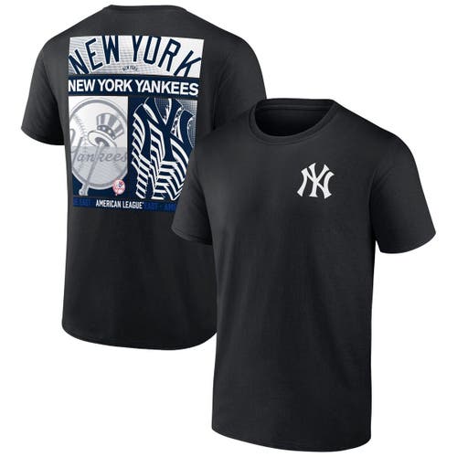 PROFILE Men's Black New York Yankees Two-Sided T-Shirt