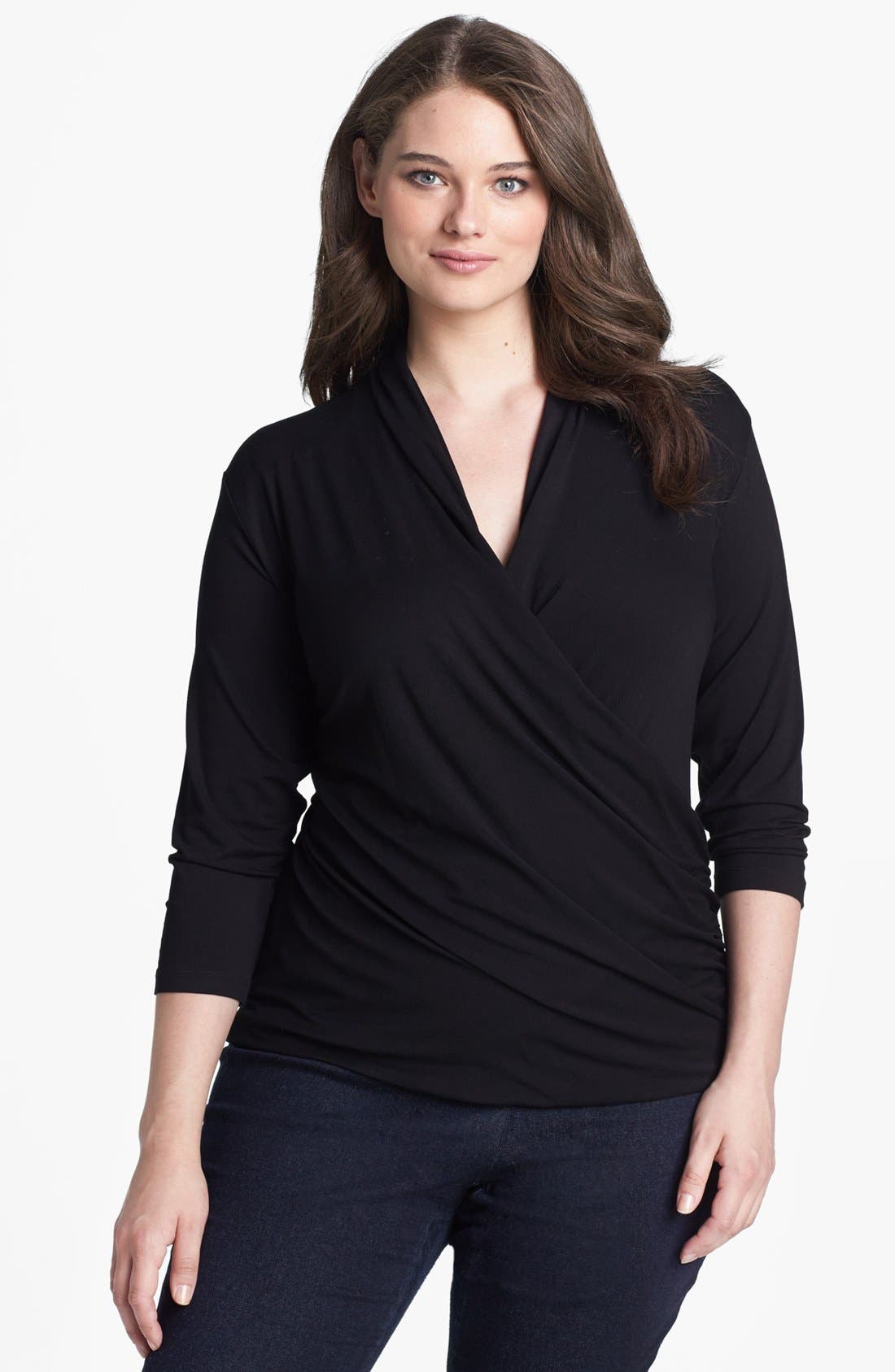 Vince Camuto Jersey Wrap Top (Plus Size) | Nordstrom