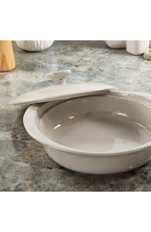 Berghoff Leo Balance 4-piece Ceramic Covered Caserole Dish In Green/ivory