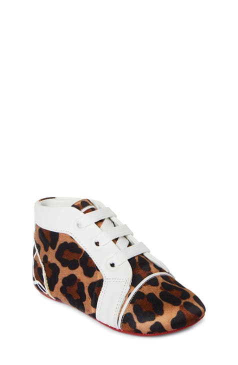 Funnytopi Printed Leather Sneakers in Multicoloured - Christian Louboutin  Kids