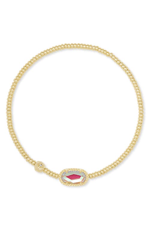 Kendra Scott Grayson Beaded Stretch Bracelet in Gold Dichroic Glass at Nordstrom