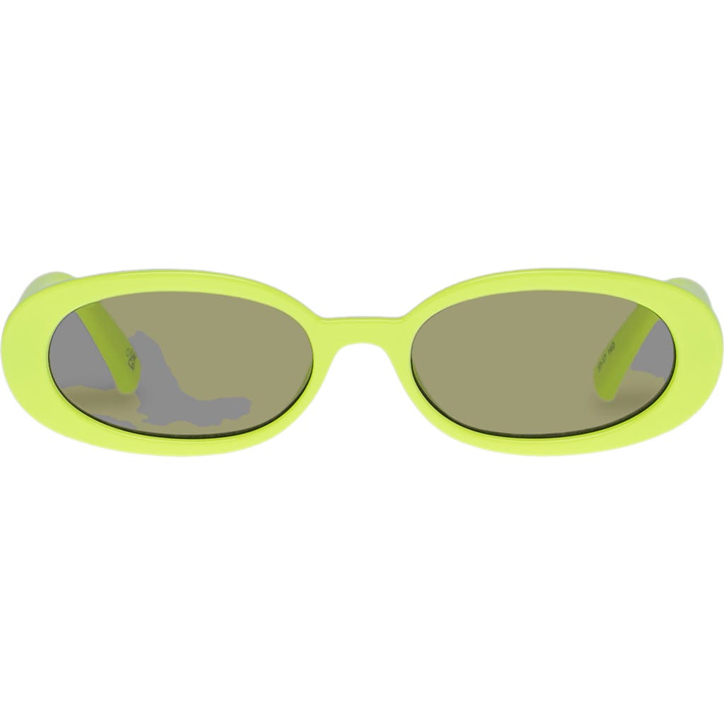 Le Specs Outta Love 51mm Oval Sunglasses In Green