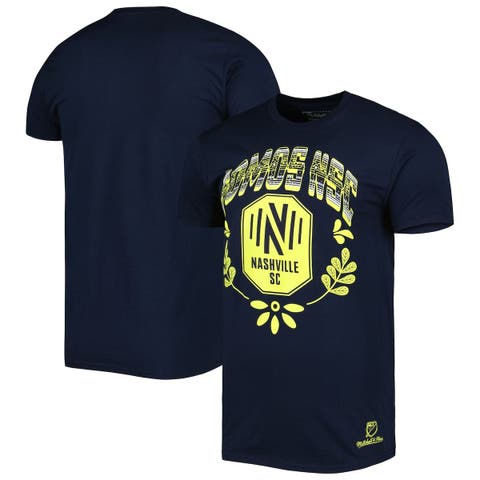 Mitchell & Ness St. Louis Blues Distressed Logo Gold T-Shirt, Men's, XL