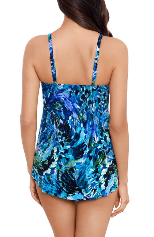 Shop Magicsuit ® Chanticlee Grace Tankini In Blue Multi