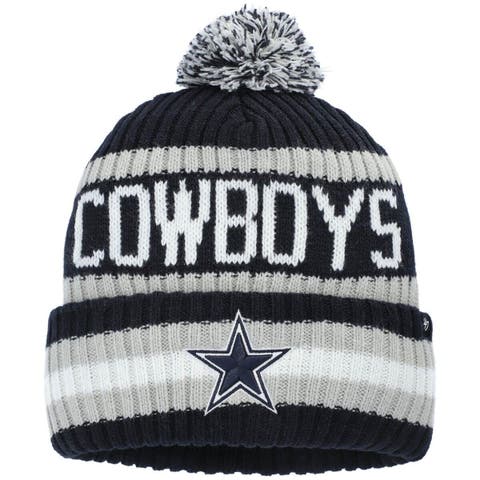 Youth New Era White/Navy Dallas Cowboys 2022 Sideline Historic Sport Knit  Hat with Pom