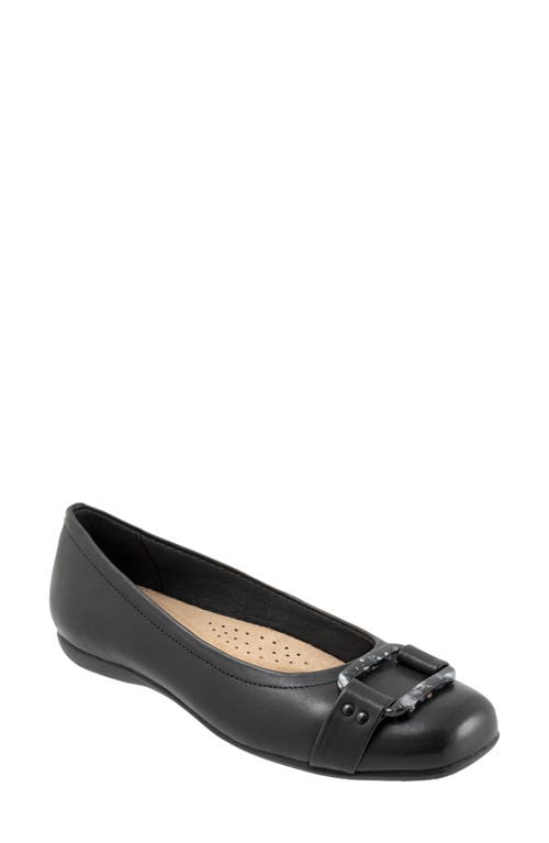 Trotters Sizzle Signature Flat In Black/black
