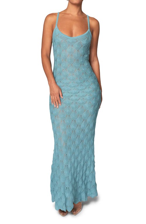 Jluxlabel Gabriela Knit Maxi Dress In Blue