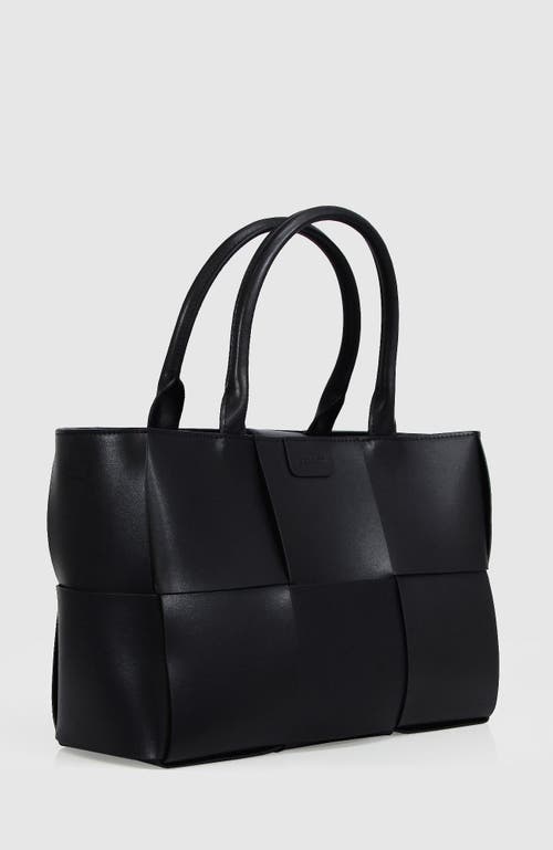 Shop Belle & Bloom Long Way Home Woven Tote In Black