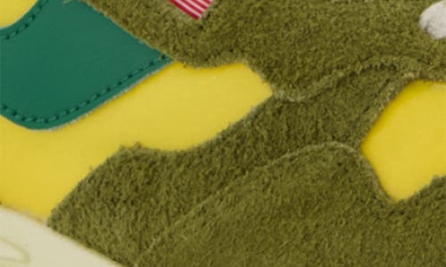 Autry Low Top Sneakers In Brushed Calf Suede In Hair/nylon Moss/amazon
