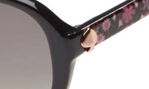 Shop Kate Spade New York Izabella 55mm Gradient Oval Sunglasses In Black/grey Sf Polar