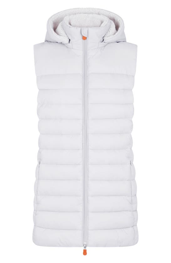 Save The Duck Margareth Recycled Nylon Puffer Vest In Frozen Grey