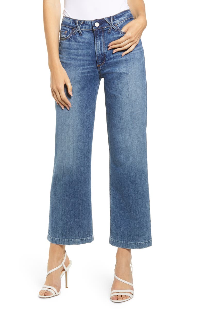 PAIGE Vintage - Nellie High Waist Crop Culotte Jeans (Riptide) | Nordstrom