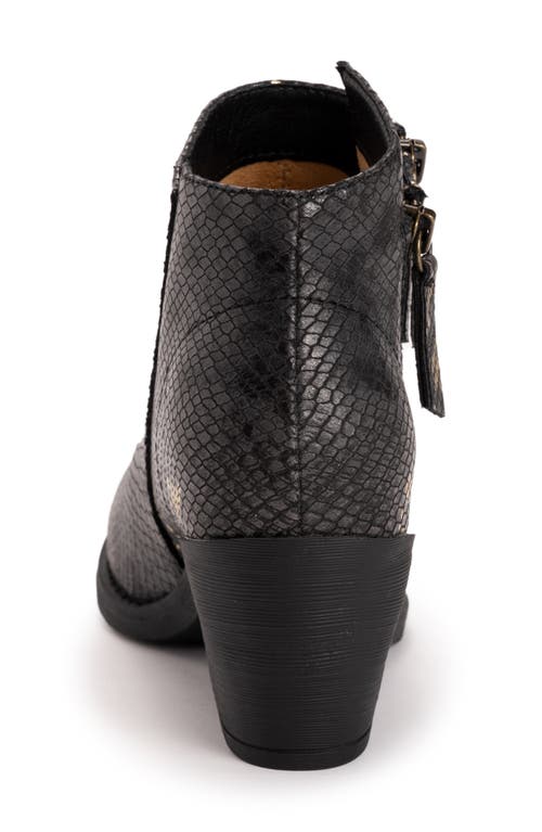 Muk Luks Yellowstone Yardley Bootie In Black Snake