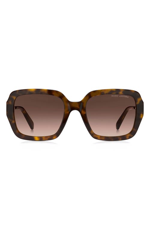 Marc Jacobs 54mm Gradient Square Sunglasses in Havana /Brown Gradient at Nordstrom