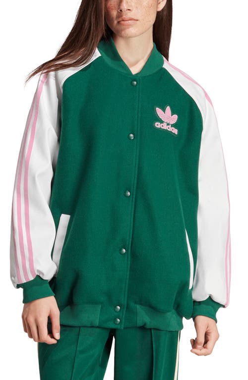 Adidas Originals Vrct Jacket In Green