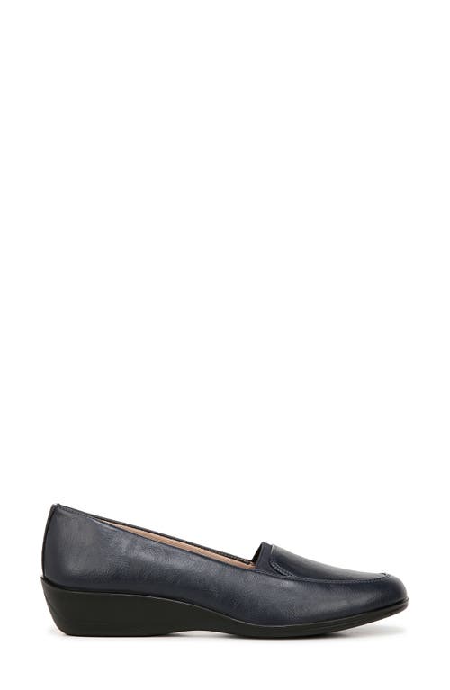 Shop Lifestride Ida Flat In Lux Navy Faux Leather