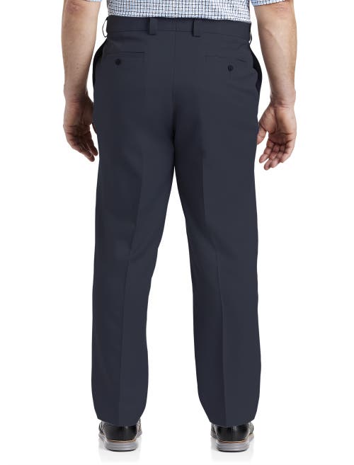 Oak Hill Microfiber Waist-relaxer Pants In Navy